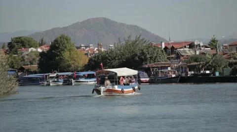 Boat Dalyan Stock Footage 48391363