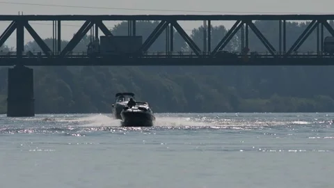 Boat on the danube river Видео 136452575