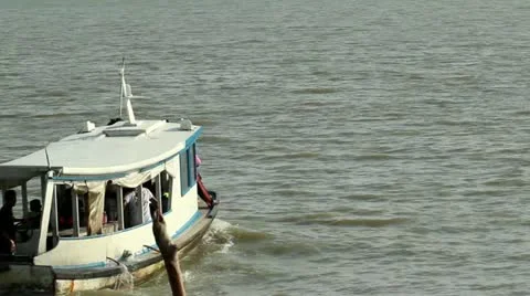 Boat Departing1 Stock Footage 11304692
