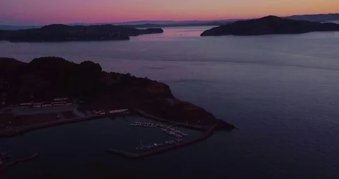Boat Doc at sunrise Stock Footage 98437629