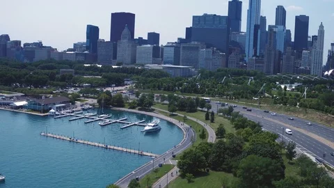 Boat Dock with City Stock Footage 113351740