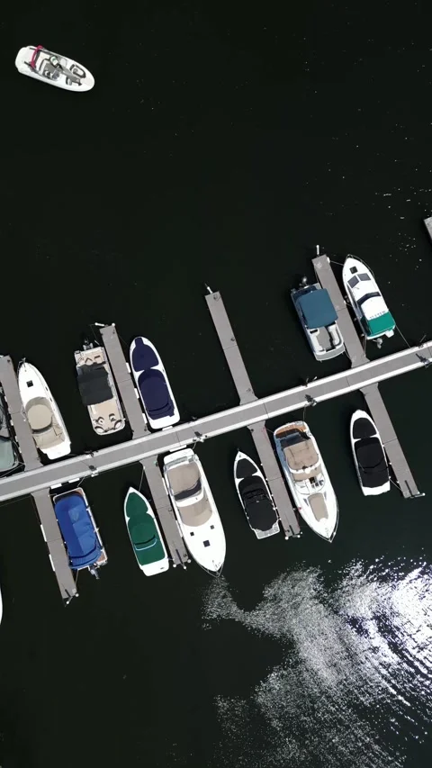 Boat dock on a lake Stock Footage 247741070