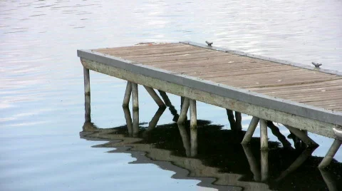 Boat dock in lake HD Stock Footage 83318