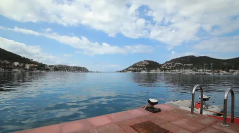 Boat Dock on the Mediterranean Stock Footage 33133742
