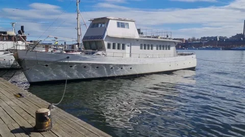 A Boat Docked --> 4K Stock Footage 188187855