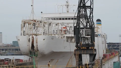 Boat Docked Stock Footage 87417887