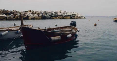 Boat Docked at Harbor in Cinque Terre, Italy Video stock 239693735