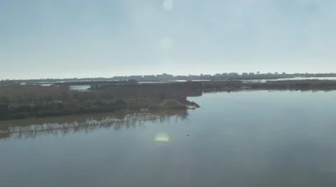 Boat docked in a lake Stock Footage 62451076