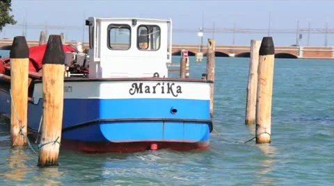 Boat Docking from another boat Stock Footage 21893466
