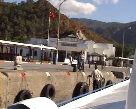 Boat docking in Marmaris Video stock 22566232