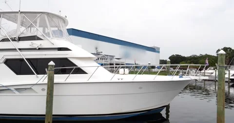 Boat on Docks in Florida Stock Footage 160859651