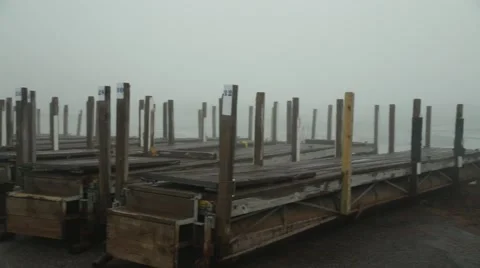 Boat docks on land Stock Footage 46062096