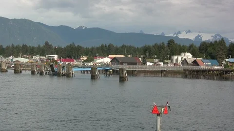 Boat Docks In Southeast Alaska Stock Footage 90361478