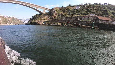 BOAT IN THE DOURO RIVER Stock Footage 95095220