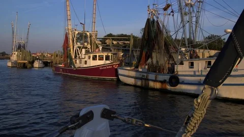 Boat Drive in Canal Stock Footage 72987805
