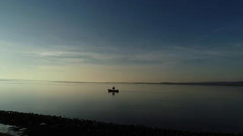 Boat drone clip Video stock 105724766