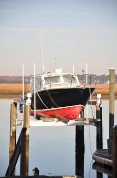 Boat dry dock Stock Photos
