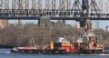 Boat In East River 4 HD Footage