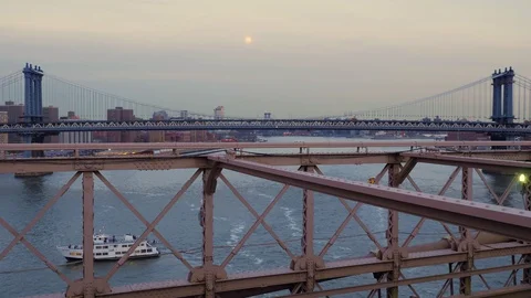 Boat on the East River Stock Footage 129167214