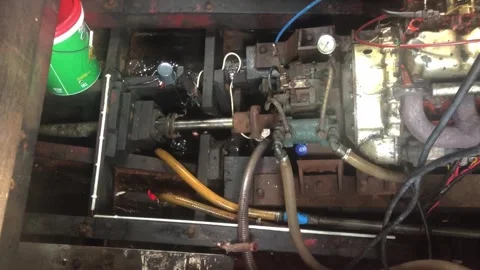 Boat engine drive shaft Stock Footage 270390888