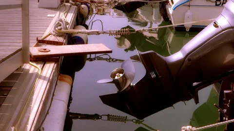 Boat engine Stock Footage 34250761