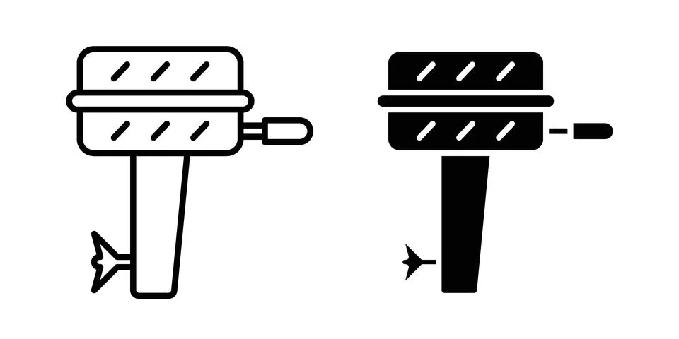 Boat Engine icon design. Simple Vector illustrations.. Stock Illustration