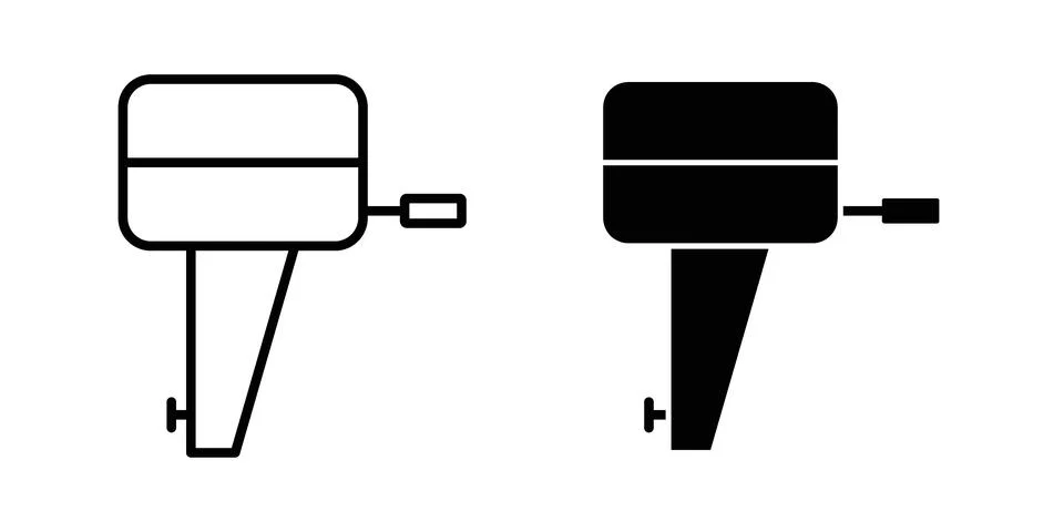Boat Engine icon set. Vector EPS 10 Stock Illustration