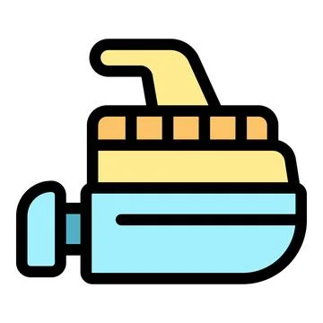 Boat engine propelling watercraft forward with power and speed Stock Illustration