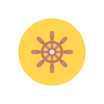 Boat flat color icon Illustration