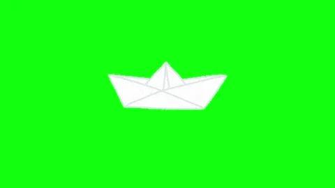 Boat Floating on Green Screen Video stock 336260599