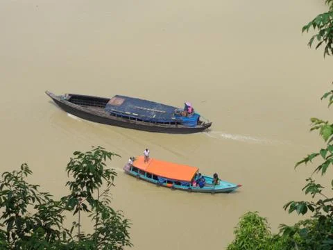 Boat Floating Fotos de archivo