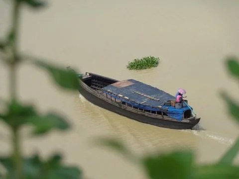 Boat Floating Fotos de archivo