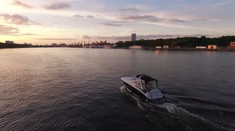 The Boat Floating on the River 動画素材 53890101