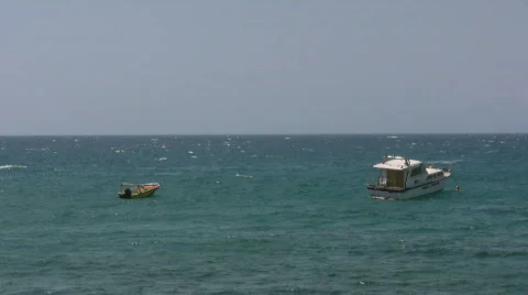 Boat floating in the sea Stock Footage 523951