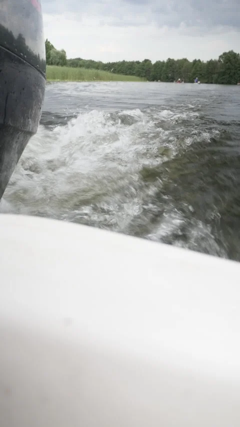 The boat is floating on the water Stock Footage 157985753