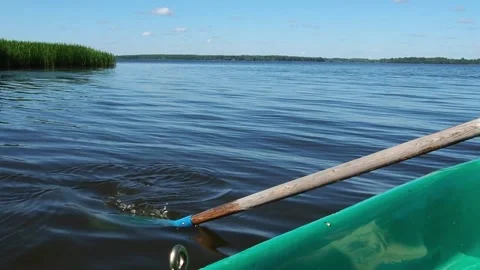 The boat is floating on the water. Stock Footage 233578223