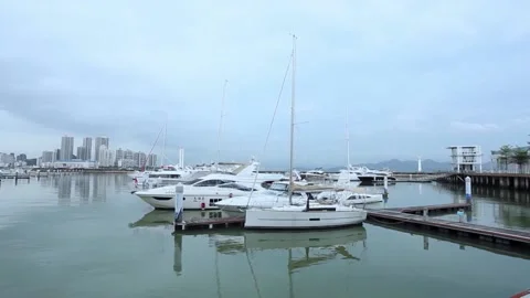 Boat floating on water Stock Footage 235271984