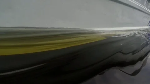 Boat floats on the river Video stock 79924067