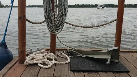 On a boat Stock Footage 95893599