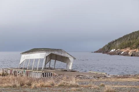 Boat Gazebo on Dock Stock Photos