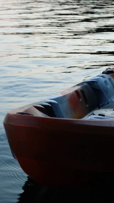 Boat Gently Drifting on Calm Water Vídeos de archivo 304565350