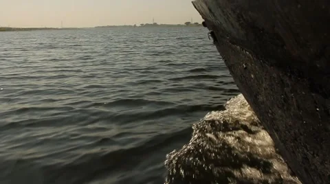 Boat gliding through water Stock Footage 53101582
