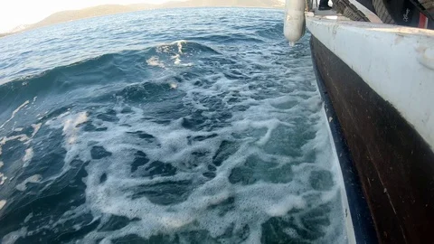 Boat Going On The Sea Stock Footage 119494297