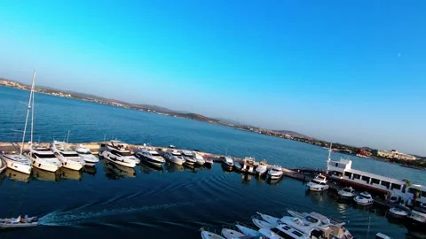 Boat going on the sea Video stock 292831638