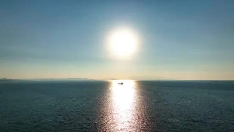 Boat going on the sea Stock Footage 292832645