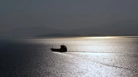 Boat going on the sea Stock Footage 292832833