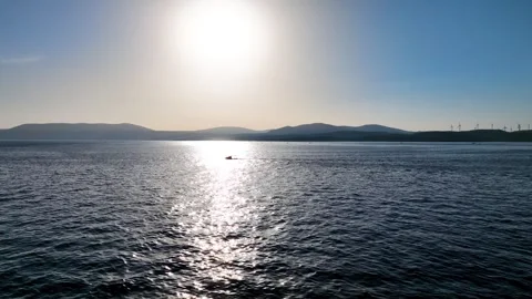 Boat going on the sea Stock Footage 292833438