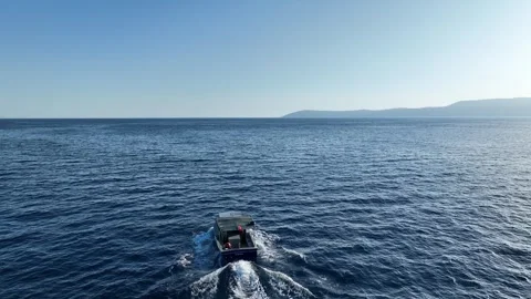 Boat going on the sea Stock Footage 292833489