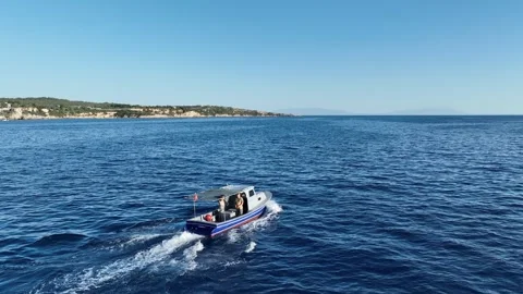 Boat going on the sea Stock Footage 292833550