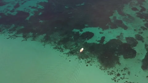 Boat going on the sea Stock Footage 292834746